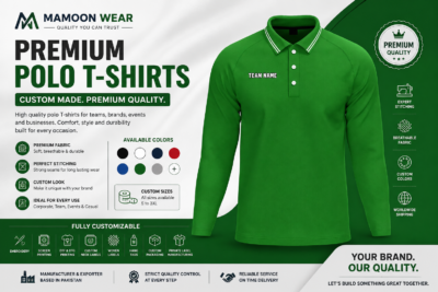 Custom polo T-shirt exporter company in Pakistan - Mamoon Wear