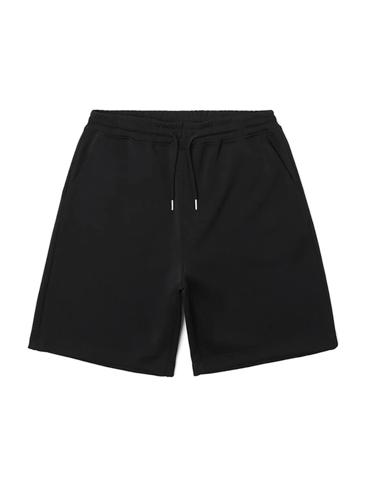 men's cushion fabric full banding knee length shorts (black) (ha4sp20 39)