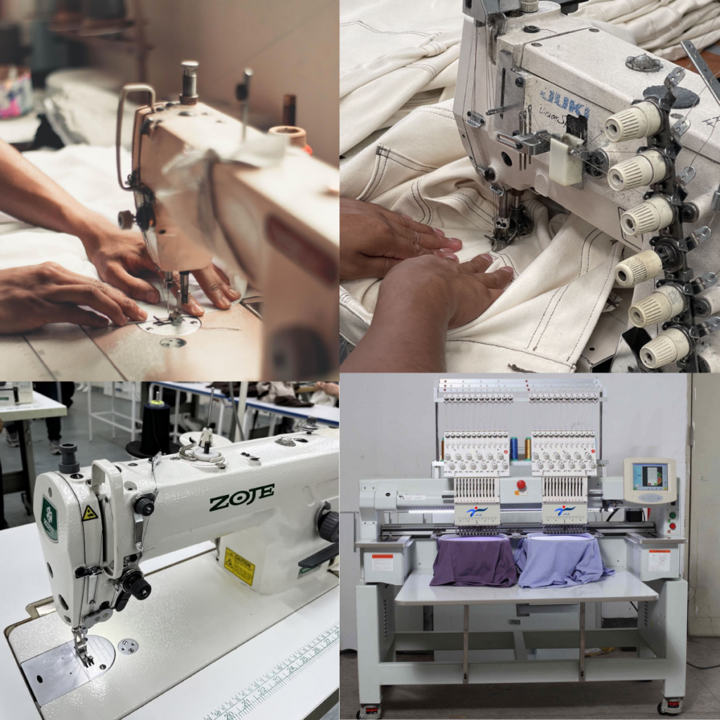 At Mamoon Wear, our production facility is equipped with advanced apparel manufacturing machinery designed for precision, speed, and consistent quality. From automated fabric cutting and industrial stitching to embroidery, printing, finishing, and quality inspection, every stage of production is supported by modern equipment to ensure premium custom apparel for brands worldwide.
