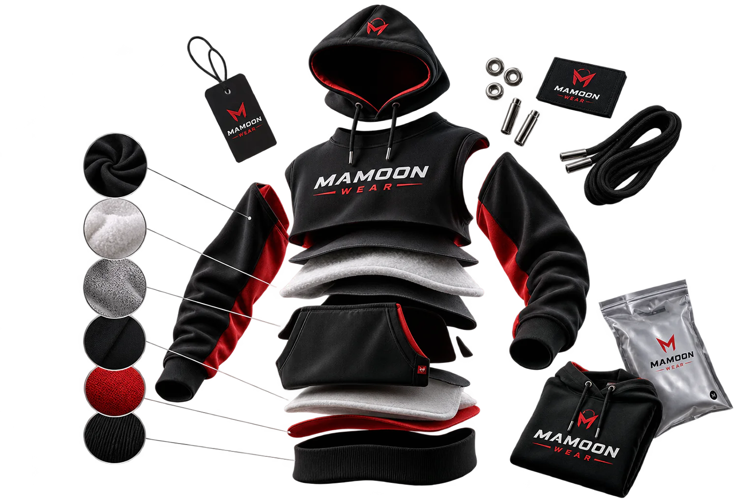 Mamoon Wear Sample Breakdown Packaging