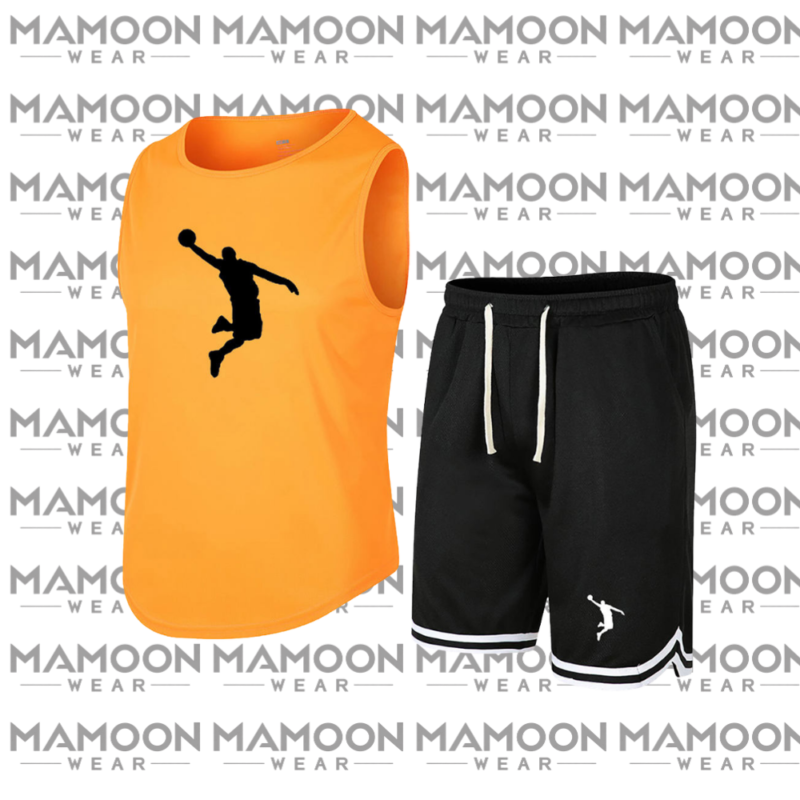 Custom basketball uniform manufacturer Mamoon Wear USA team jersey and shorts