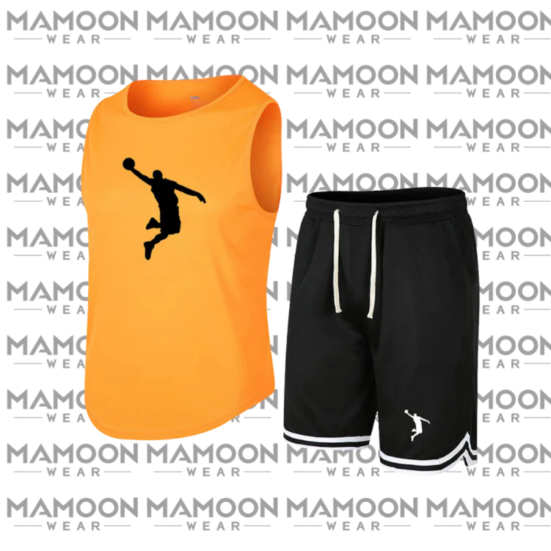 Custom basketball uniform manufacturer Mamoon Wear USA team jersey and shorts