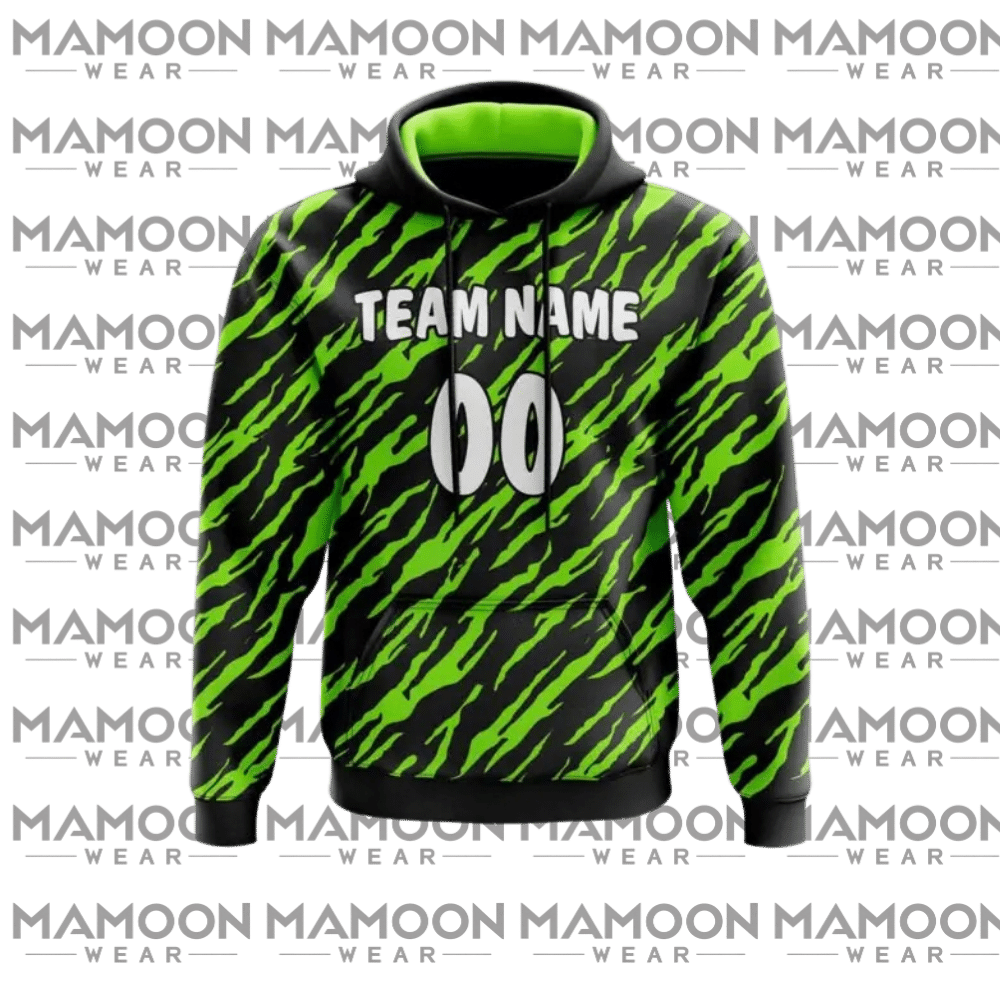 MAMOON WEAR (43) Customized Red and Black Sublimated Sports Hoodie with Number 00