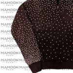 Casual Solid Rhinestone Hoodie with Sparkling Stone Work Wholesale Manufacturer MamoonWear