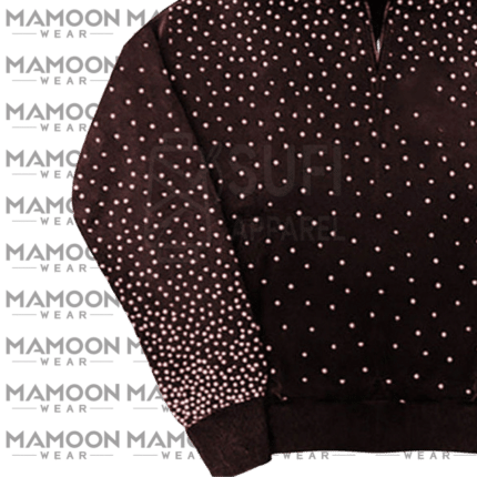 Casual Solid Rhinestone Hoodie with Sparkling Stone Work Wholesale Manufacturer MamoonWear