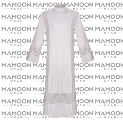 White Priest Robe Alb Cosplay Costume Christian Clergy Vestment Role Play Outfit Long Sleeve Church Choir Gown