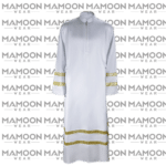 White Priest Robe Alb Cosplay Costume Christian Clergy Vestment Role Play Outfit Long Sleeve Church Choir Gown