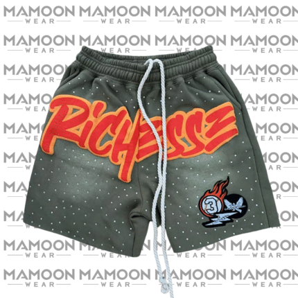RHINESTONE PUFFPRINTED SHORTS