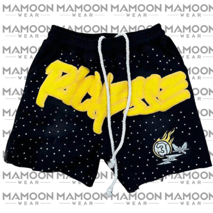 RHINE STONE PUFF PRINTED HOODIE