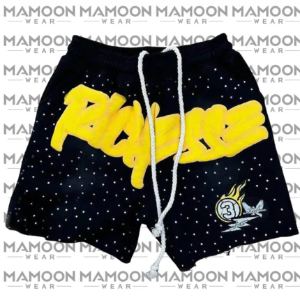 RHINE STONE PUFF PRINTED HOODIE